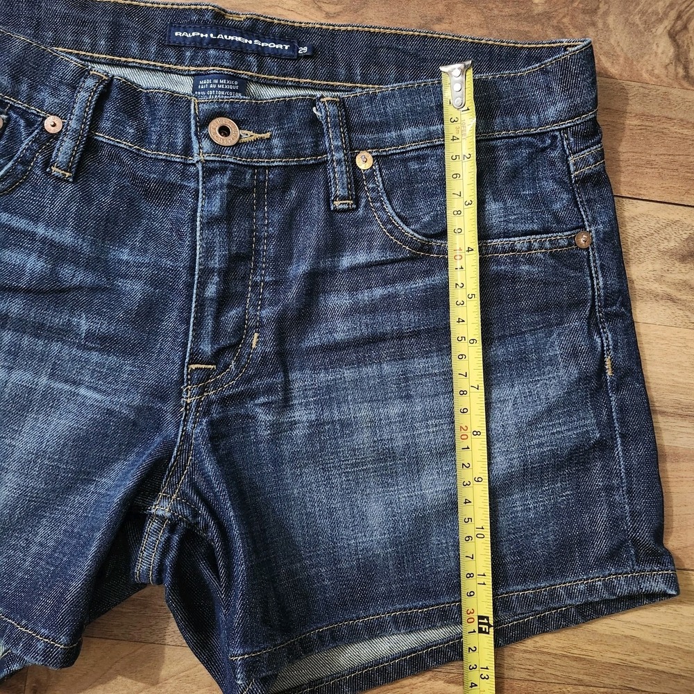 Ralph Lauren Sport Dark Wash Denim Jean Shorts Womens Size 29 - Picture 5 of 13